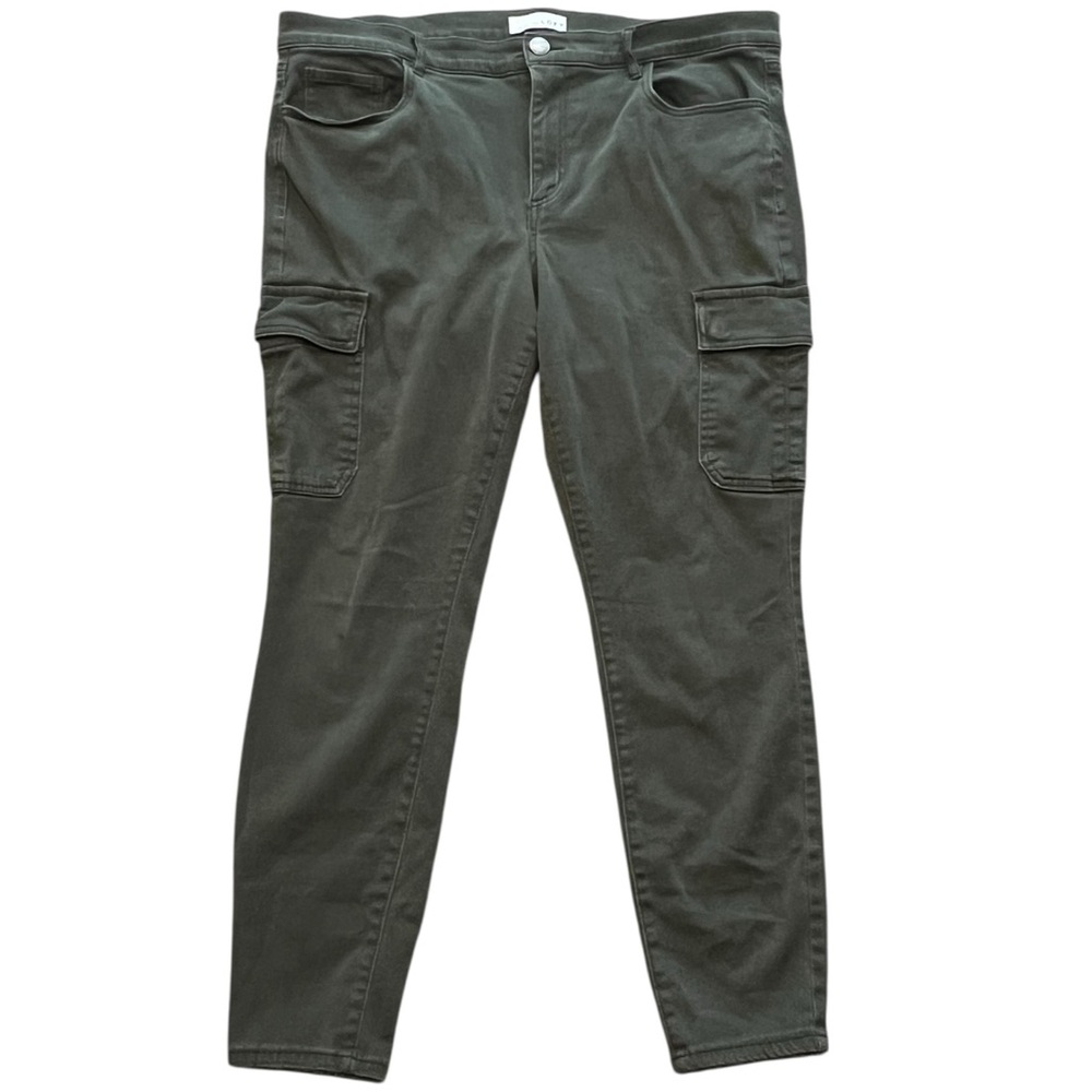 LOFT Green Cargo Skinny Pants Size 14/32